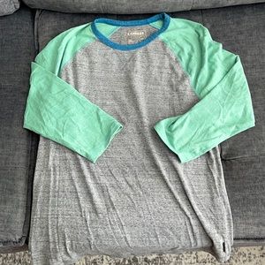 Multicolor 3/4 sleeve Express baseball tee